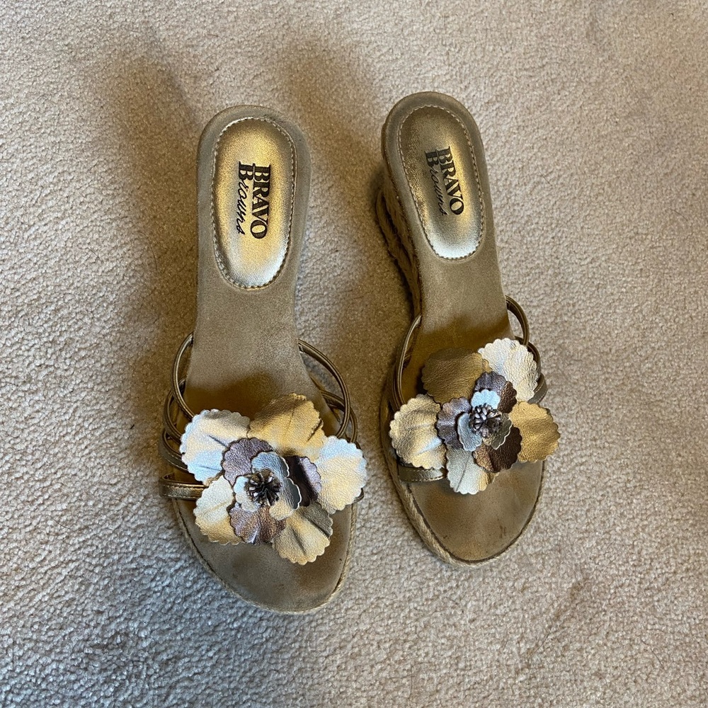 Leather Espadrille Slides